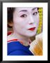 Portrait Of A Geisha Holding A Traditional Paper Fan, Kyoto, Kansai Region, Honshu, Japan, Asia by Gavin Hellier Limited Edition Pricing Art Print