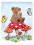 Mushroom Teddy by Karen Bates Limited Edition Print