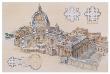 Rome, St. Peter's Basilica by L. Derrien Limited Edition Print