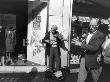 Bling Violinist Busking - Oxford Street, London by Shirley Baker Limited Edition Print
