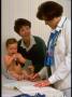 Pediatrician Dr. Linda Bolton With Mother And Baby by Ted Thai Limited Edition Print