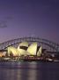 Opera House With Harbour Bridge In Background, Sydney, Exterior At Dusk by Marcel Malherbe Limited Edition Print
