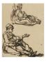 Deux Etudes D'une Mendiante Assise Sur Le Sol Avec Deux Enfants by Rembrandt Van Rijn Limited Edition Print