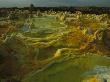 Sulphur, Salt And Other Minerals Color The Crater Of Dallol Volcano by Carsten Peter Limited Edition Print