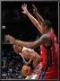New Jersey Nets V Atlanta Hawks: Al Horford And Derrick Favors by Kevin Cox Limited Edition Print