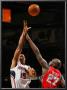 New Jersey Nets V Atlanta Hawks: Al Horford And Johan Petro by Kevin Cox Limited Edition Print