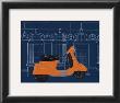 Orange Motor Scooter by Miriam Bedia Limited Edition Print