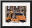 Orange Motor Scooter by Nelson Figueredo Limited Edition Print