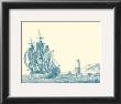 Sailing Ships In Blue Iii by Jean Jerome Baugean Limited Edition Print