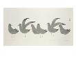 Mungltok Seagulls On Arctic Ice, From Cape Dorset by Inuit School Limited Edition Print