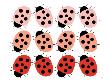 Red Ladybug Family by Avalisa Limited Edition Print