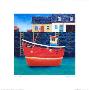 Fh137, Red Trawler by Simon Hart Limited Edition Print