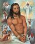 Black Jesus Montage by Vincent Barzoni Limited Edition Print