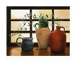 Olive Jar With Flowering Vine by Cecile Baird Limited Edition Print