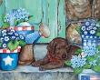 Porch Puppies Ii by Jane Maday Limited Edition Pricing Art Print