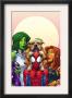 Marvel Adventures Super Heroes #13 Cover: Spider-Man, She-Hulk And Tigra by Patrick Scherberger Limited Edition Print