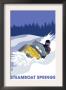Steamboat Springs, Co - Snowmobile, C.2009 by Lantern Press Limited Edition Pricing Art Print