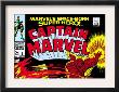 Captain Marvel #2 Cover: Super Skrull And Captain Marvel Swinging by Gene Colan Limited Edition Print