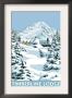Timberline Lodge - Winter Scene At Mt. Hood, C.2009 by Lantern Press Limited Edition Pricing Art Print