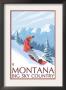 Montana - Big Sky Country - Snowboarder, C.2008 by Lantern Press Limited Edition Print
