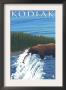 Kodiak, Alaska - Bear Fishing, C.2009 by Lantern Press Limited Edition Print