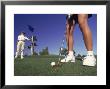 Golfer Putting While Other Person Holds Flag by Preston Lyon Limited Edition Pricing Art Print