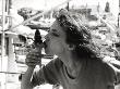 Jane Birkin By The Saint-Tropez Harbor, June 1977 by Luc Fournol Limited Edition Print