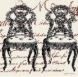 Script Chair Duo by Walter Robertson Limited Edition Pricing Art Print