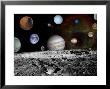 Montage Of Images Taken By The Voyager Spacecraft by Stocktrek Images Limited Edition Print