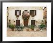 Early Morning Exterior Of A Restaurant, Pienza, Italy by Dennis Flaherty Limited Edition Print