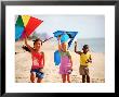 Children Flying Kites On The Beach by Bill Bachmann Limited Edition Pricing Art Print