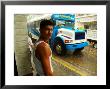 Man Waits For Bus In Torrential Tropical Downpour In Zona Centromexico by Anthony Plummer Limited Edition Pricing Art Print