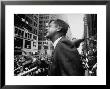 Democratic Presidential Candidate John Kennedy Speaking From Podium To Crowd In Street by Paul Schutzer Limited Edition Pricing Art Print