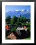 Ullensvang Village, Church In Sorfjord, Folgefonna Glacier In Background, Hordaland, Norway by Anders Blomqvist Limited Edition Print