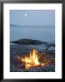 Campfire On A Beach With A Full Moon Visible by Taylor S. Kennedy Limited Edition Print