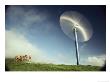 A Man Leads His Horse Towards A Modern Windmill by Paul Chesley Limited Edition Pricing Art Print