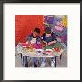Two Boys Having Fun With Finger Paints by Nancy Sheehan Limited Edition Pricing Art Print