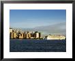 Lower Manhattan Skyline And Cruise Ship Across The Hudson River, New York City, New York, Usa by Amanda Hall Limited Edition Print