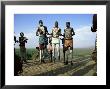 Jumping Fertility Dance, Karo Tribe, Omo River, Ethiopia, Africa by Dominic Harcourt-Webster Limited Edition Print