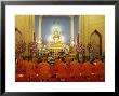 Buddhist Monks Praying, Wat Benchamabophit (Marble Temple), Bangkok, Thailand, Southeast Asia, Asia by Angelo Cavalli Limited Edition Print