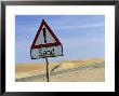 Road Sign Warning Of Sand, Swamopmund, Namibia, Africa by Ann & Steve Toon Limited Edition Print
