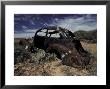 Burnt Out Antique Car Wreck Discarded To Rust Away In The Desert, Australia by Jason Edwards Limited Edition Print
