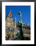 Brabo Fountain And Town Hall, Antwerp, Eastern Flanders, Belgium by Steve Vidler Limited Edition Print