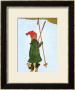 Little Girl Skiing by Carl Larsson Limited Edition Print
