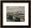 Sunset Over The Boieldieu Bridge At Rouen, 1896 by Camille Pissarro Limited Edition Print