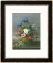 Still Life Of Flowers On A Ledge by Johann Knapp Limited Edition Print