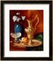Still Life Of A Gilt Ewer, Vase Of Flowers And A Facon De Venise Bowl by Antoine Vollon Limited Edition Print