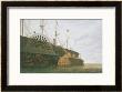 The Old Frigate Hms Agamemnon With Her Weight Of Cable Alongside The Ss Great Eastern by Robert Dudley Limited Edition Print