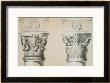 Byzantine Capitals From Columns In The Nave Of The Church Of St. Demetrius In Thessalonica by Charles Felix Marie Texier Limited Edition Pricing Art Print