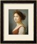 Portrait Of Louisa, Queen Of Prussia, Bust Length In A Terracotta Dress With White A Pearl Necklace by Elisabeth Louise Vigee-Lebrun Limited Edition Print